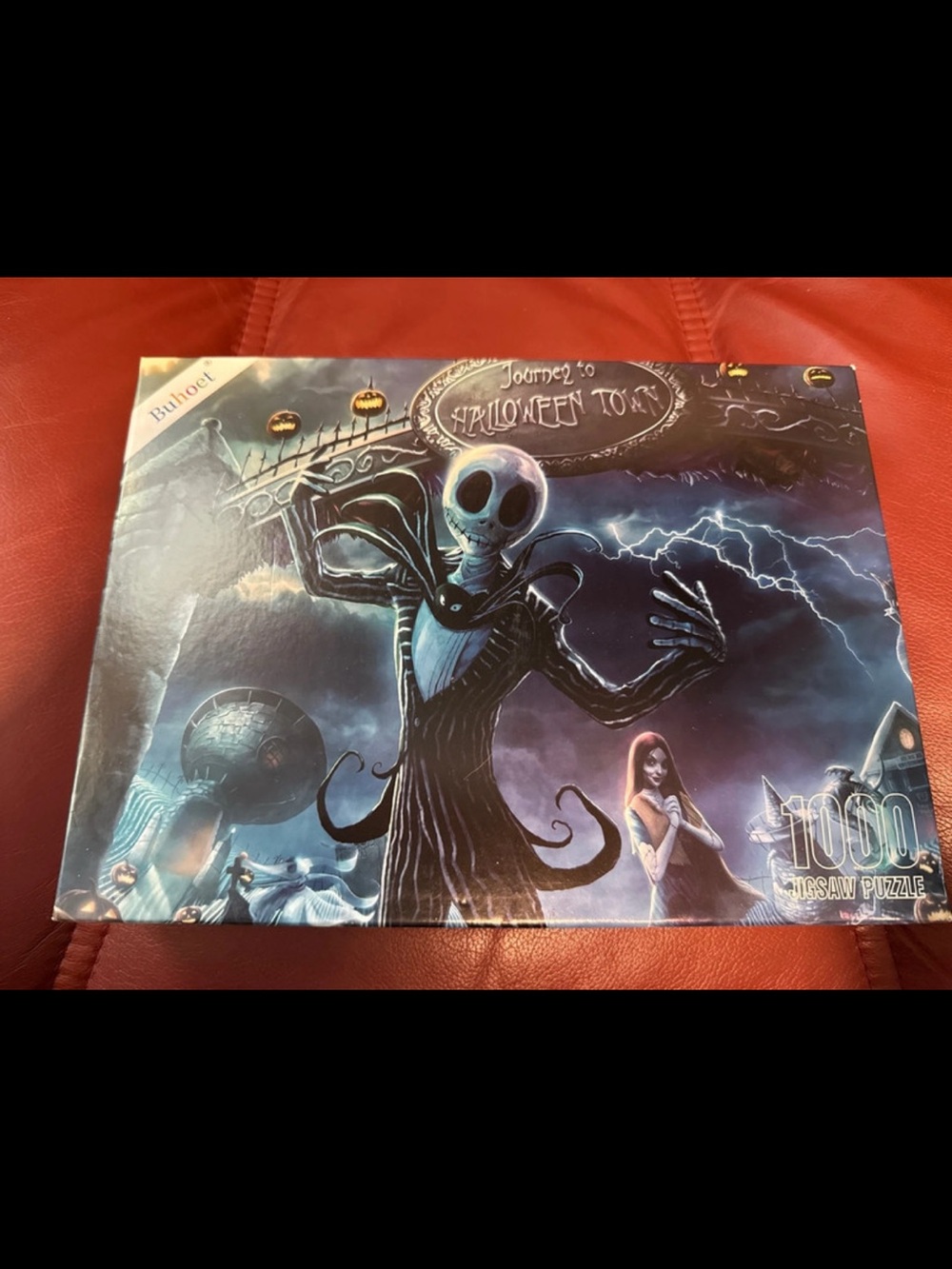 Nightmare Journey to Halloween Town 1000-Piece Puzzle - Black/Blue Artwork